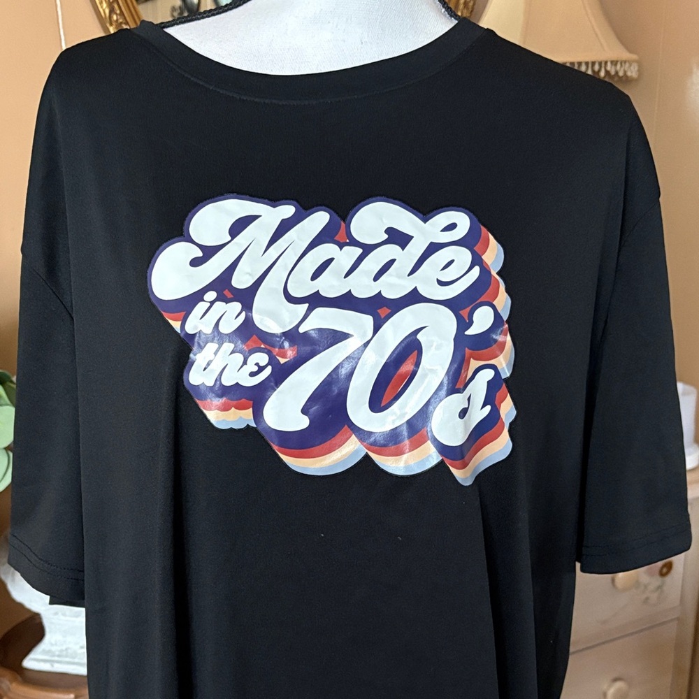 Black 'Made in the 70's' Graphic T-Shirt